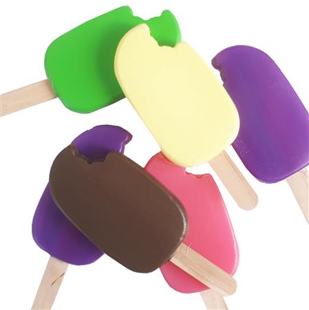 Helados deco plásticos (maraca) 6u